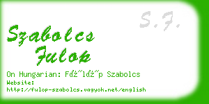 szabolcs fulop business card